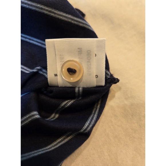 Peter Millar Polo Men's XL Dark Blue and White Stripes 100% Cotton Short Sleeves - Picture 8 of 9